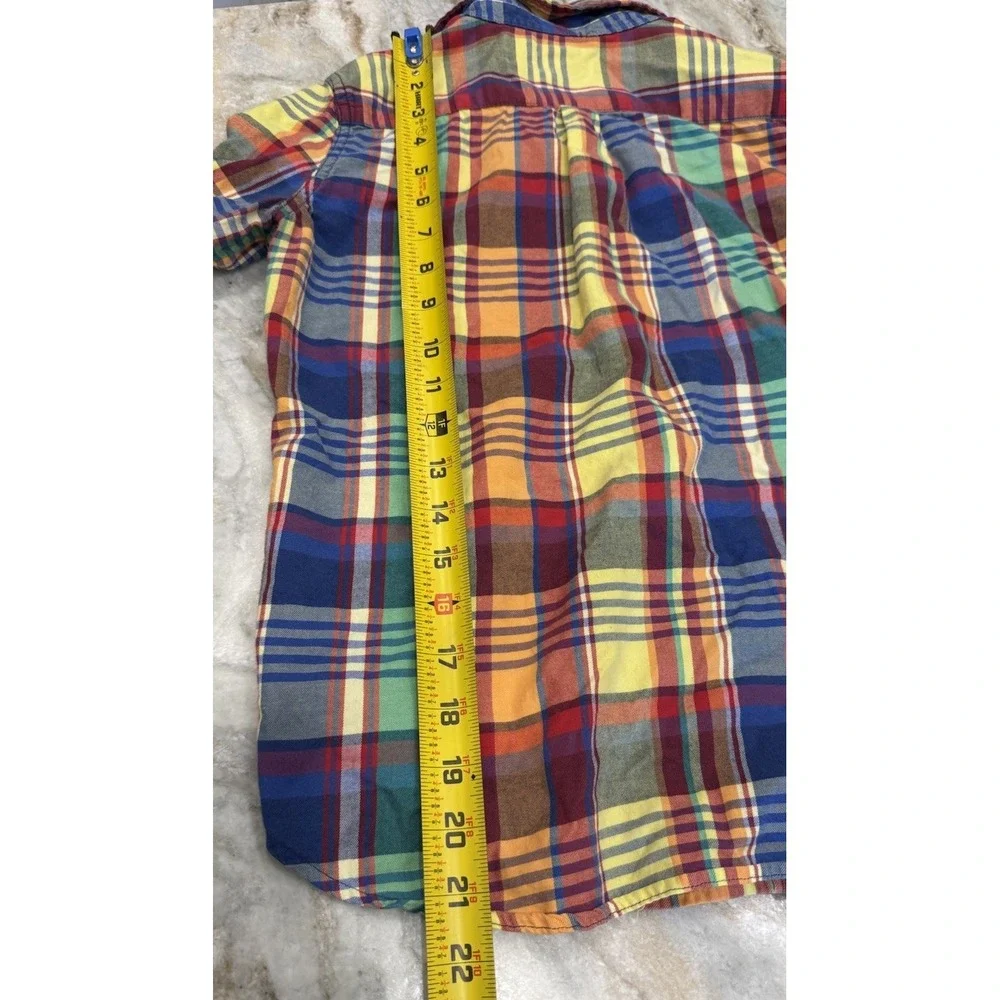 Ralph Lauren Shirt  Boys 14 Long Sleeve Button Down Plaid Yellow